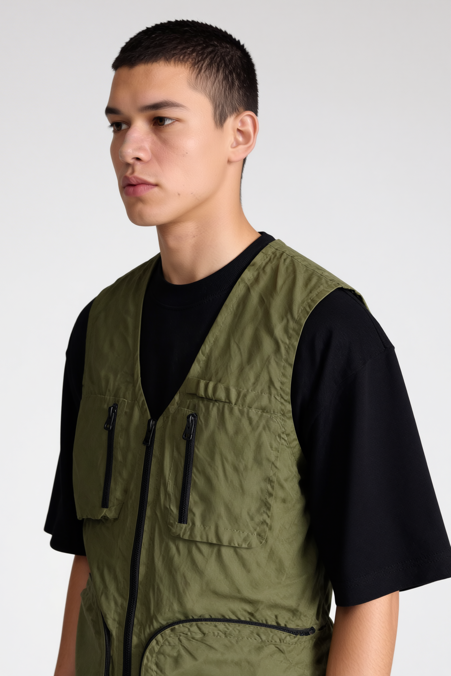 Khakhi Green Utility Vest