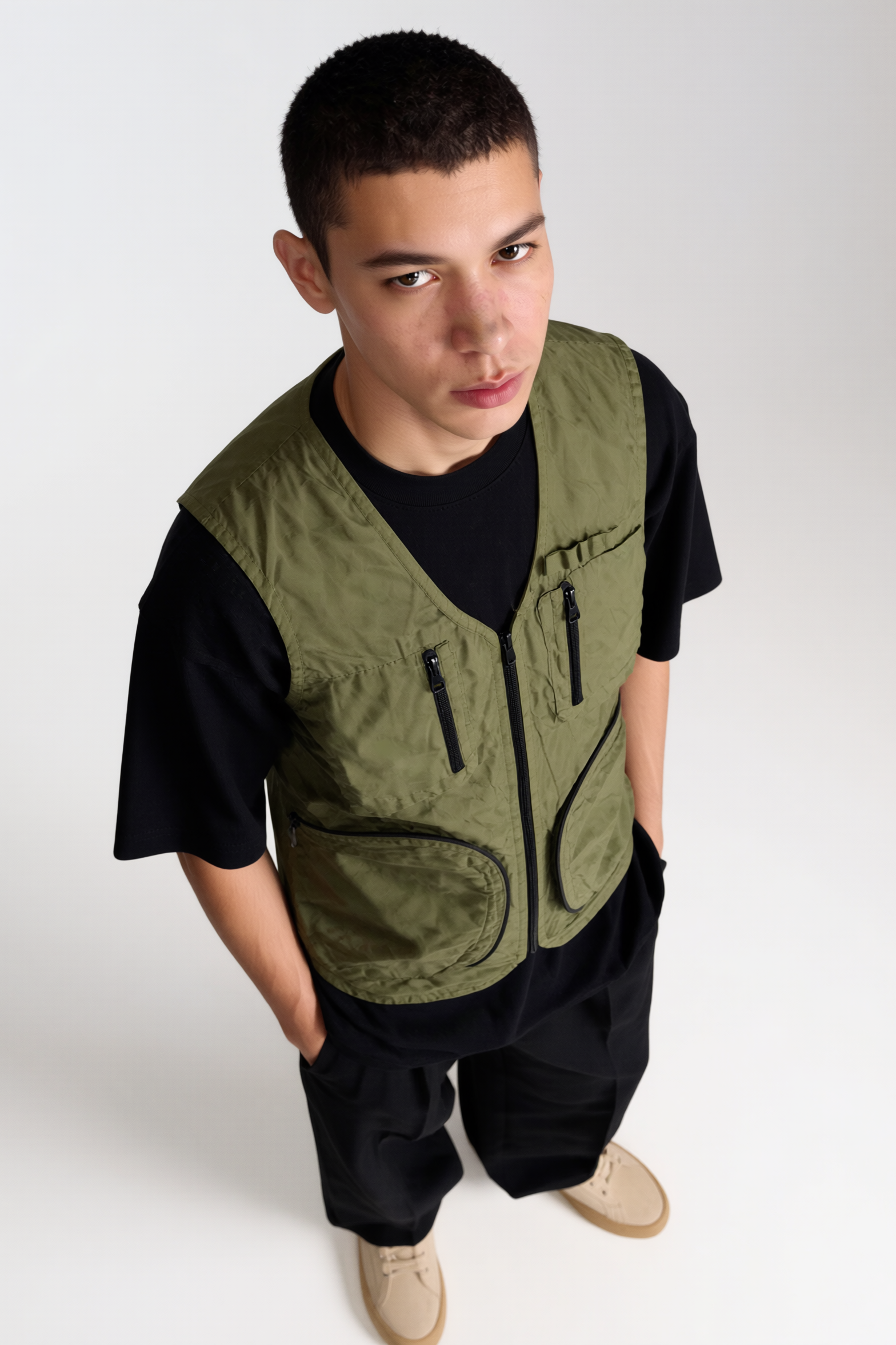 Khakhi Green Utility Vest