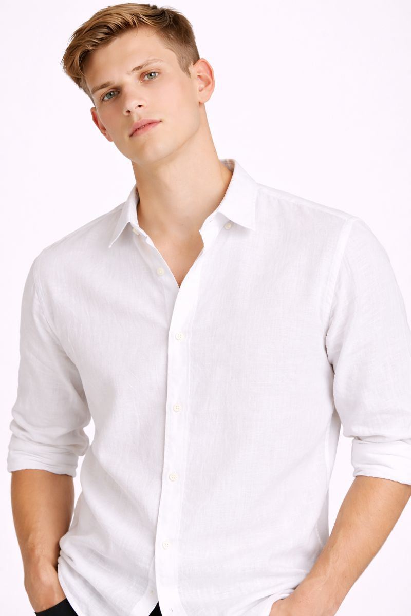 Ivory Ease Linen Shirt